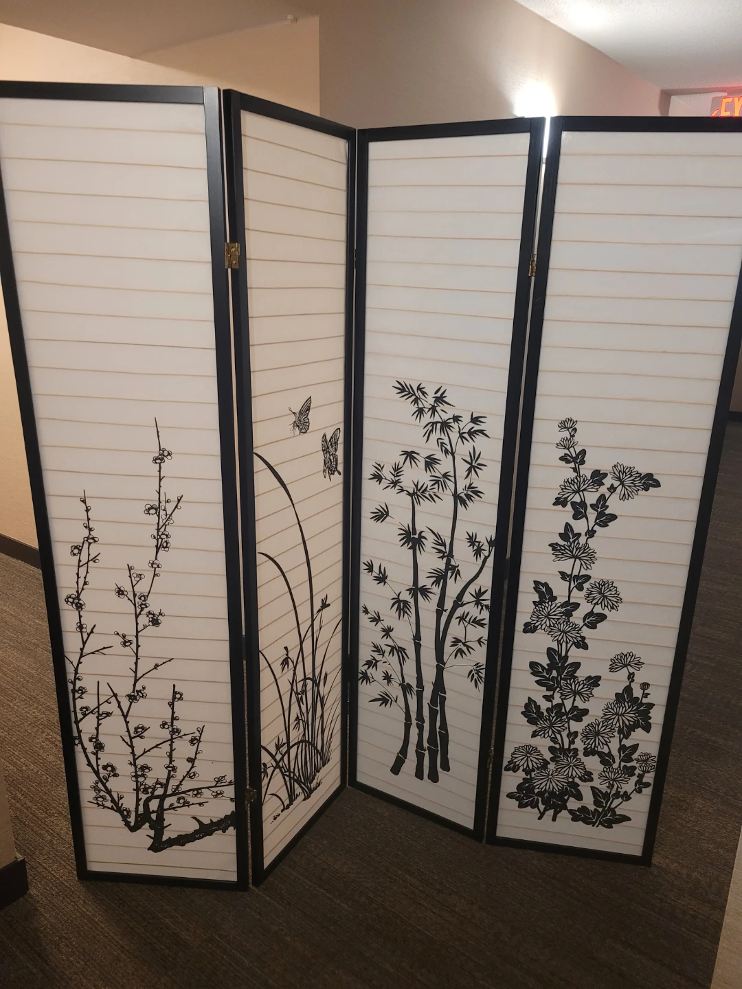 4-Panel Room Divider Screen - photo 2
