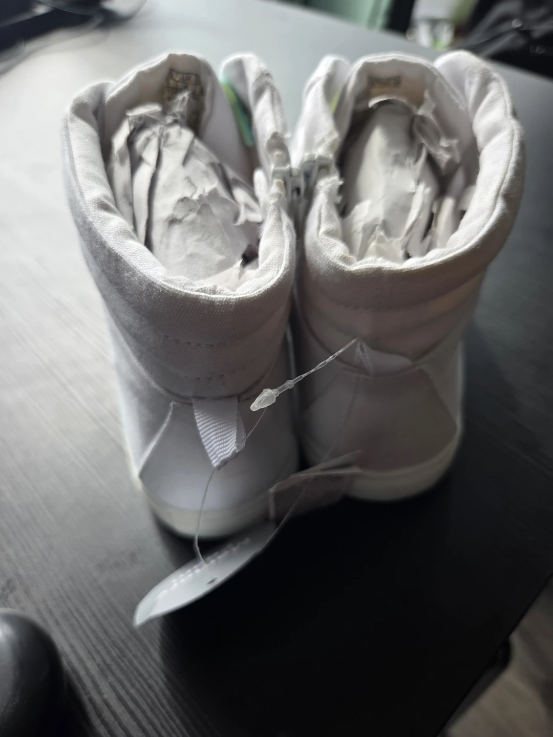 GAP Kids White High-Top Sneakers with Rainbow Laces - photo 4