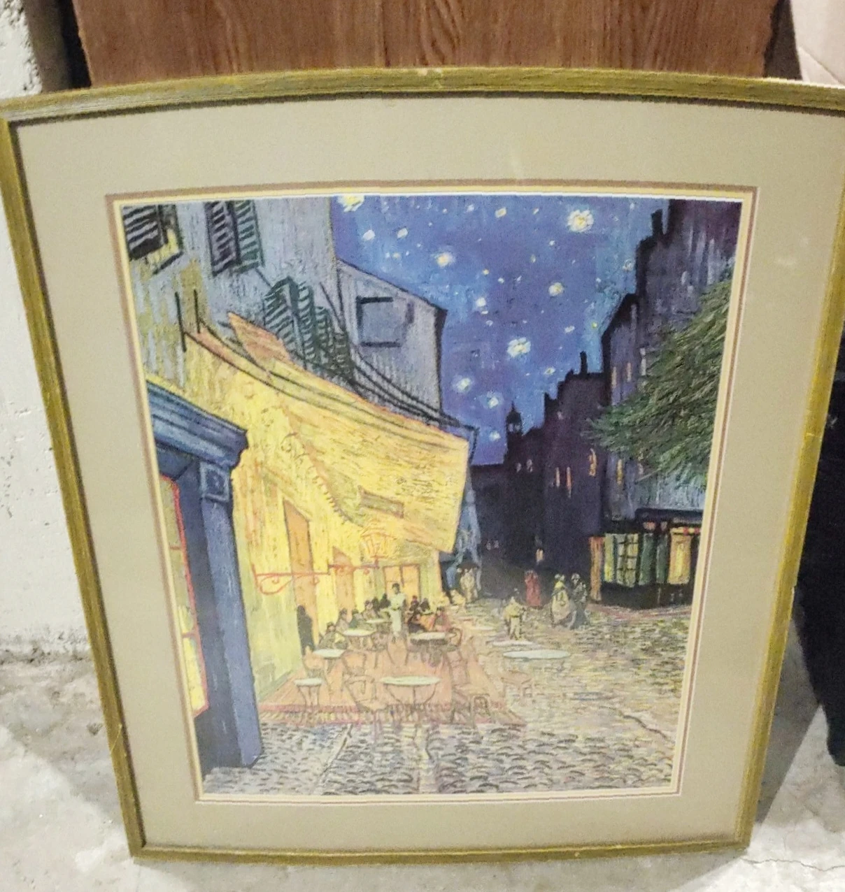 Framed "Cafe Terrace at Night" Print