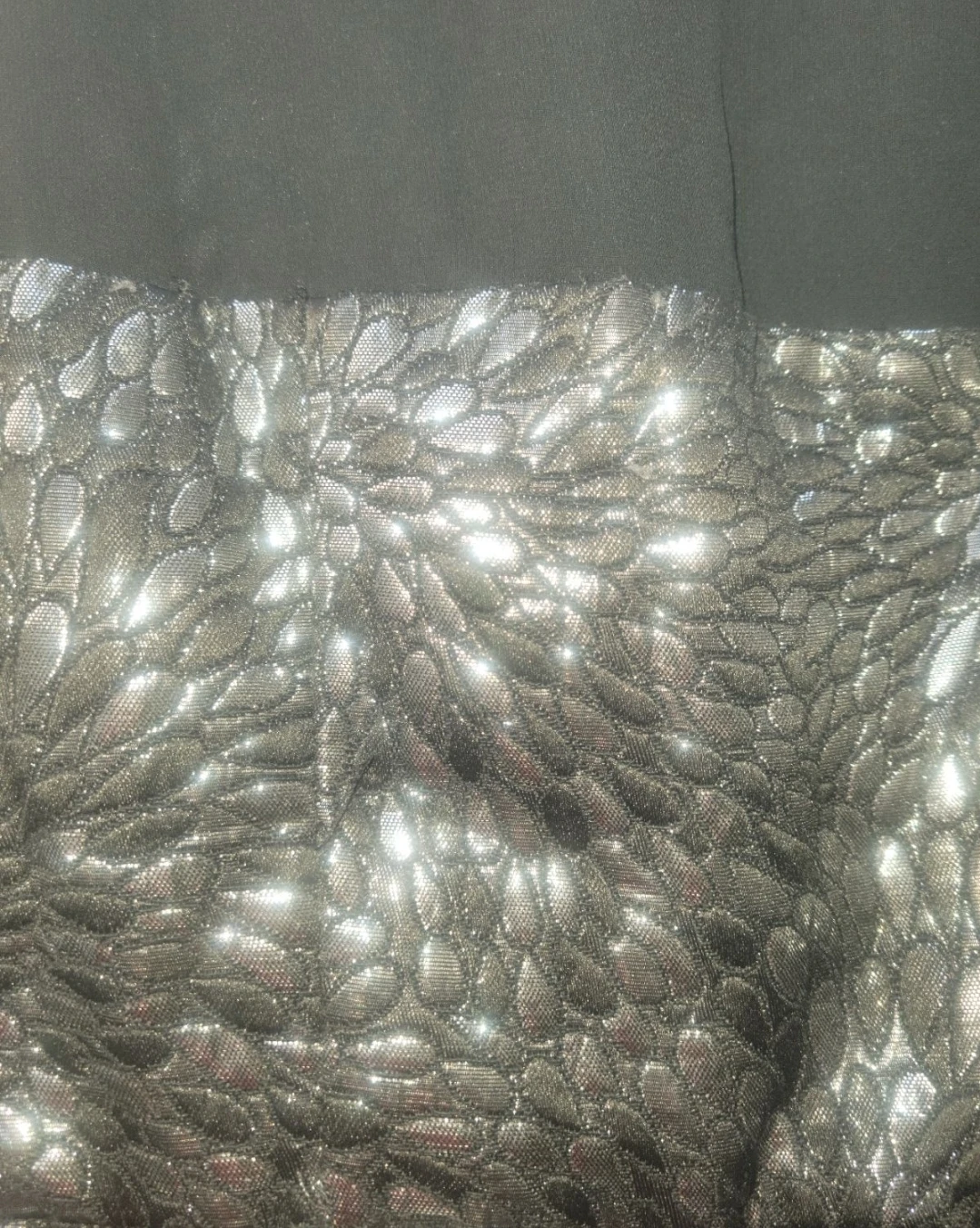 ELLE Black Metallic Floral Dress Size 6 - photo 3