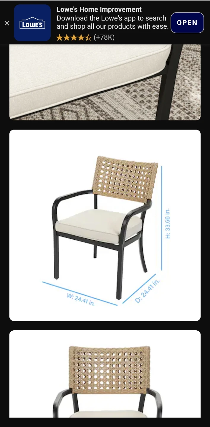 allen + roth Caledonia Set of 4 Wicker Stationary Chairs - photo 3