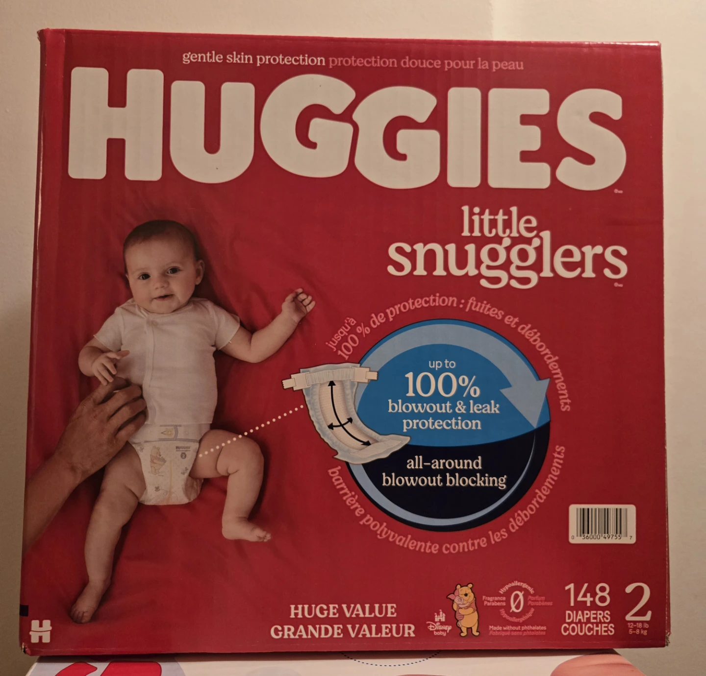 Huggies Little Snugglers Diapers - Size 2 (148 Count)