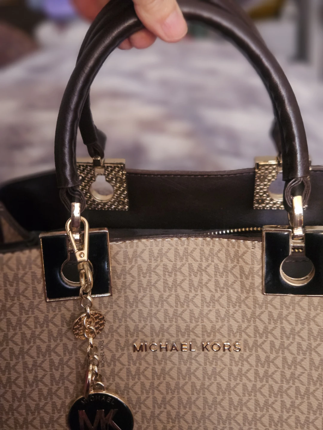 Michael Kors Monogram Satchel Handbag - photo 4