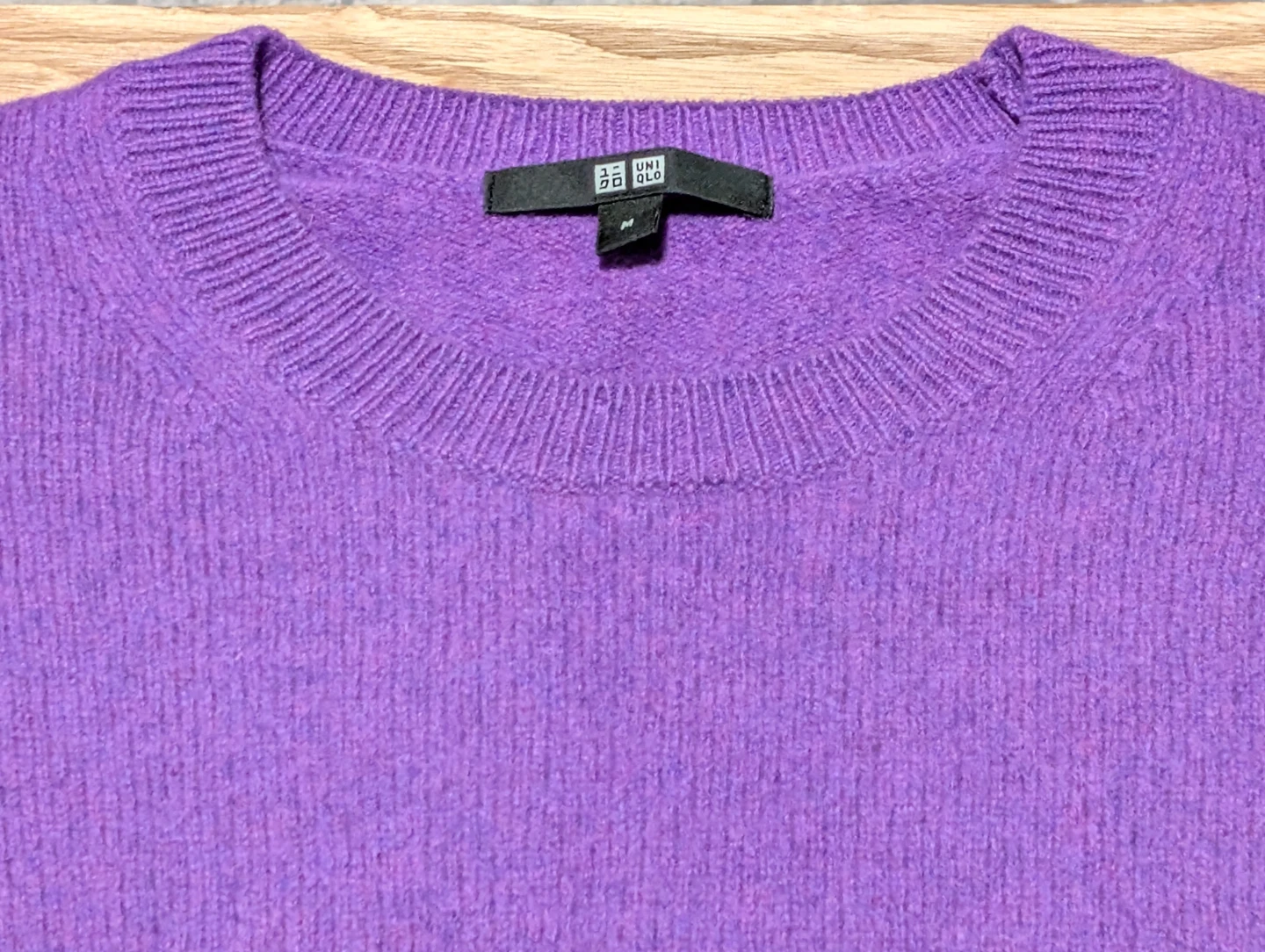 Like New: Uniqlo Women's Purple Crew Neck Sweater - Size M - photo 2