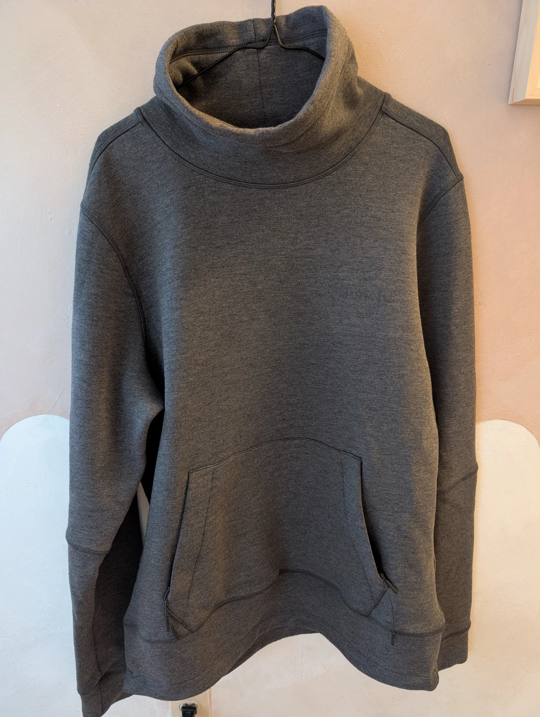 Bench Grey Turtleneck Hoodie with Pocket