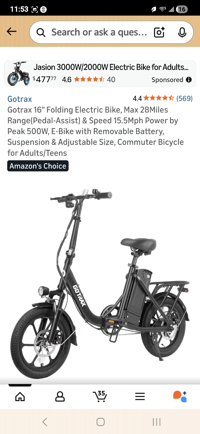 GOTRAX S4 Folding Electric Bike - Black - photo 3