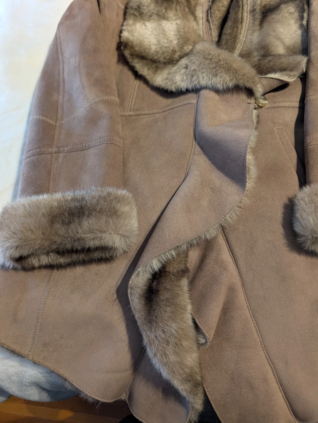 Johnston & Murphy Faux Fur Lined Suede Coat - XL - photo 2