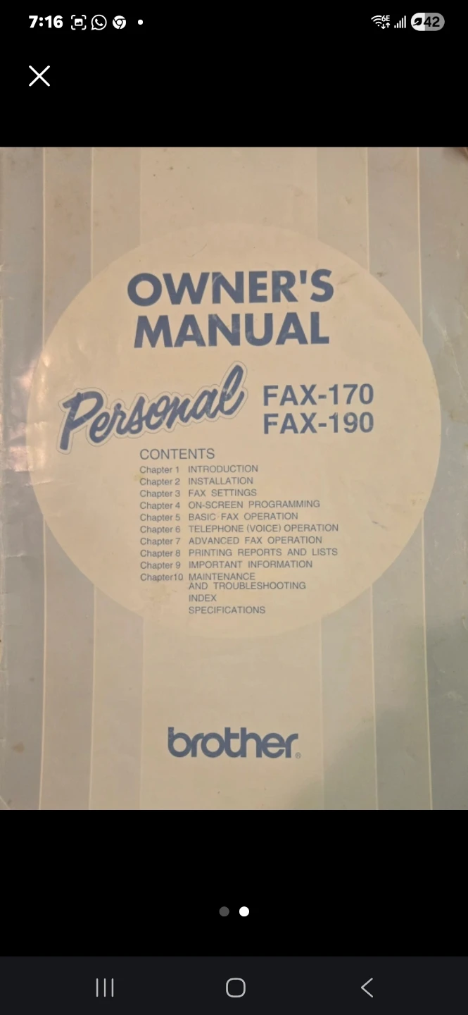 Brother Personal Fax Telephone FAX-190 - photo 2