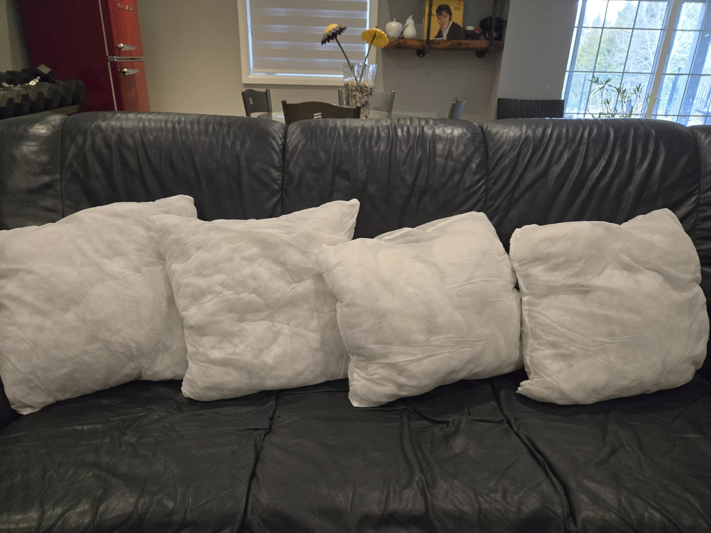 Set of 4 White Throw Pillow Inserts