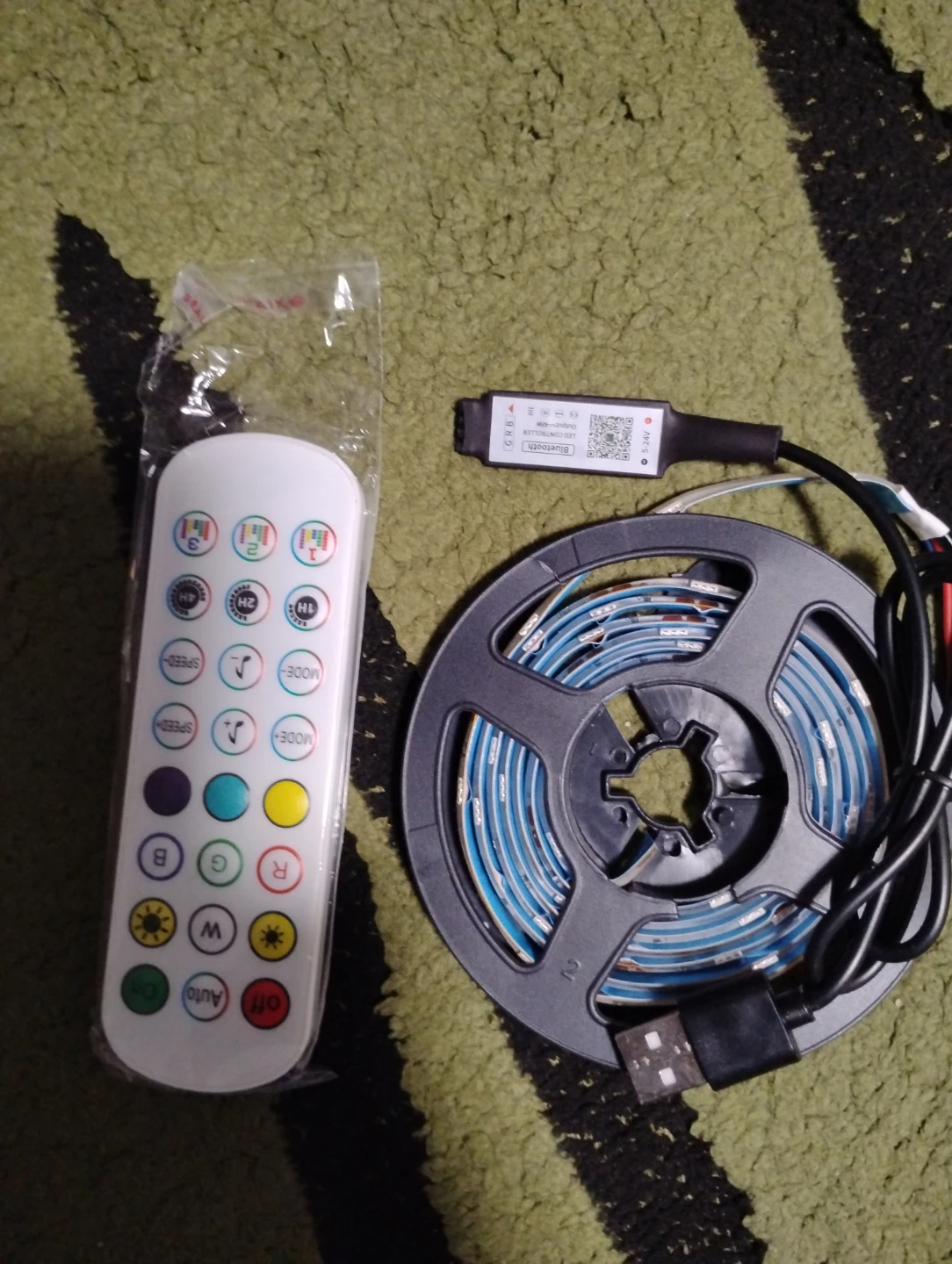 RGB LED Strip Light Kit with Remote and Bluetooth Controller