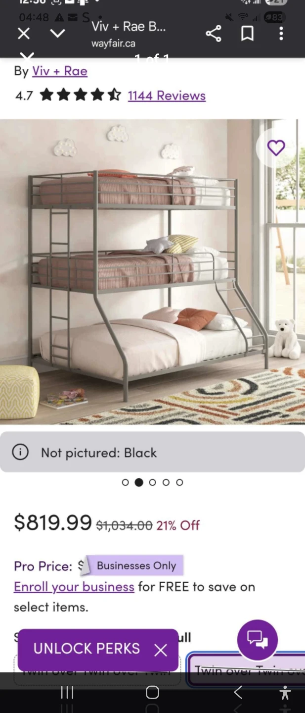 Viv + Rae Triple Bunk Bed