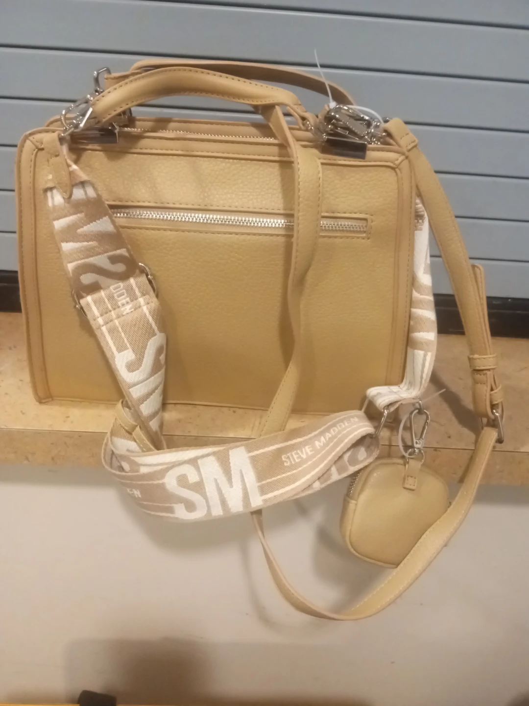 Steve Madden Tan Satchel Bag with Detachable Strap & Coin Purse - photo 2