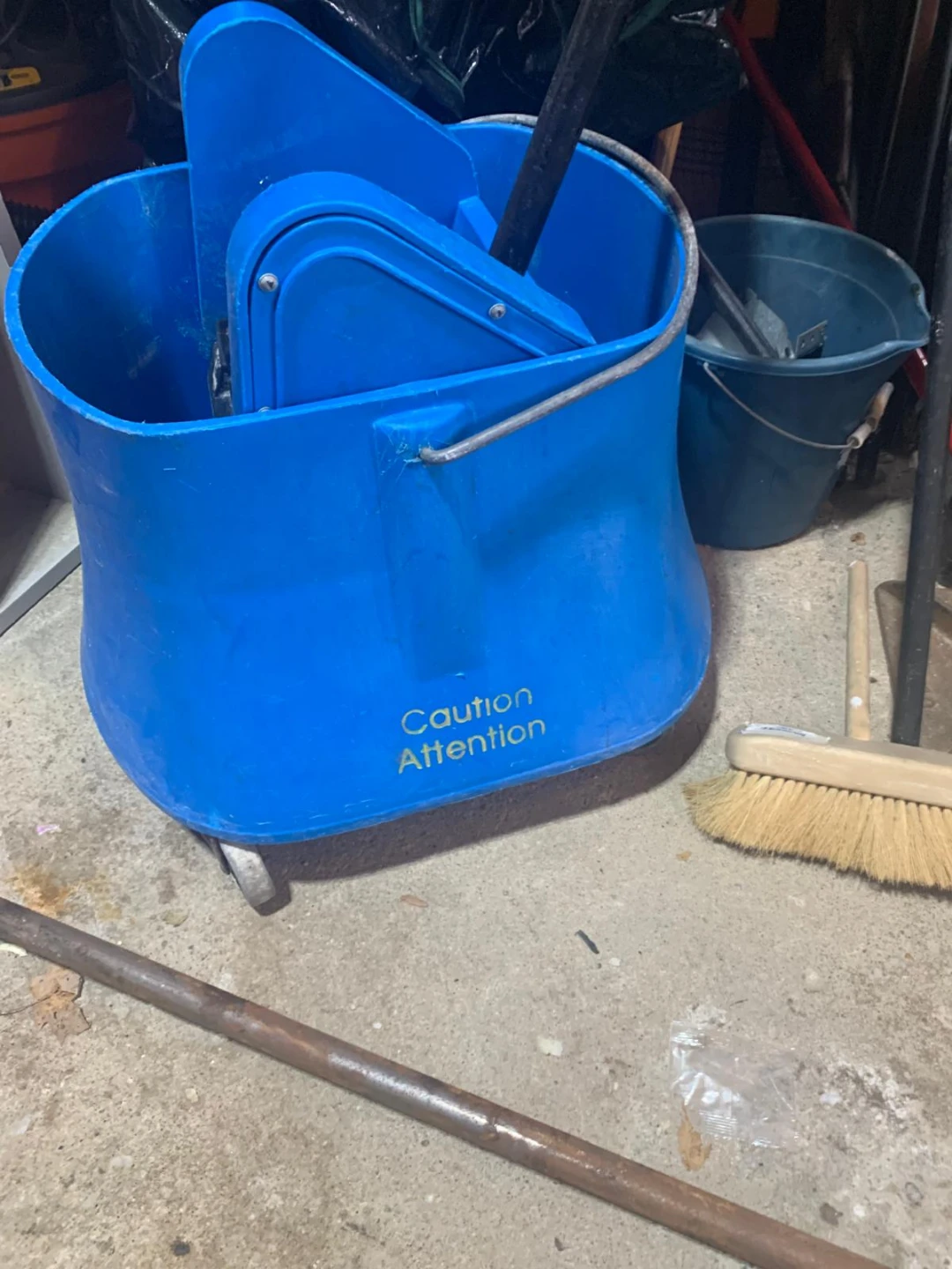Blue Mop Bucket with Wringer