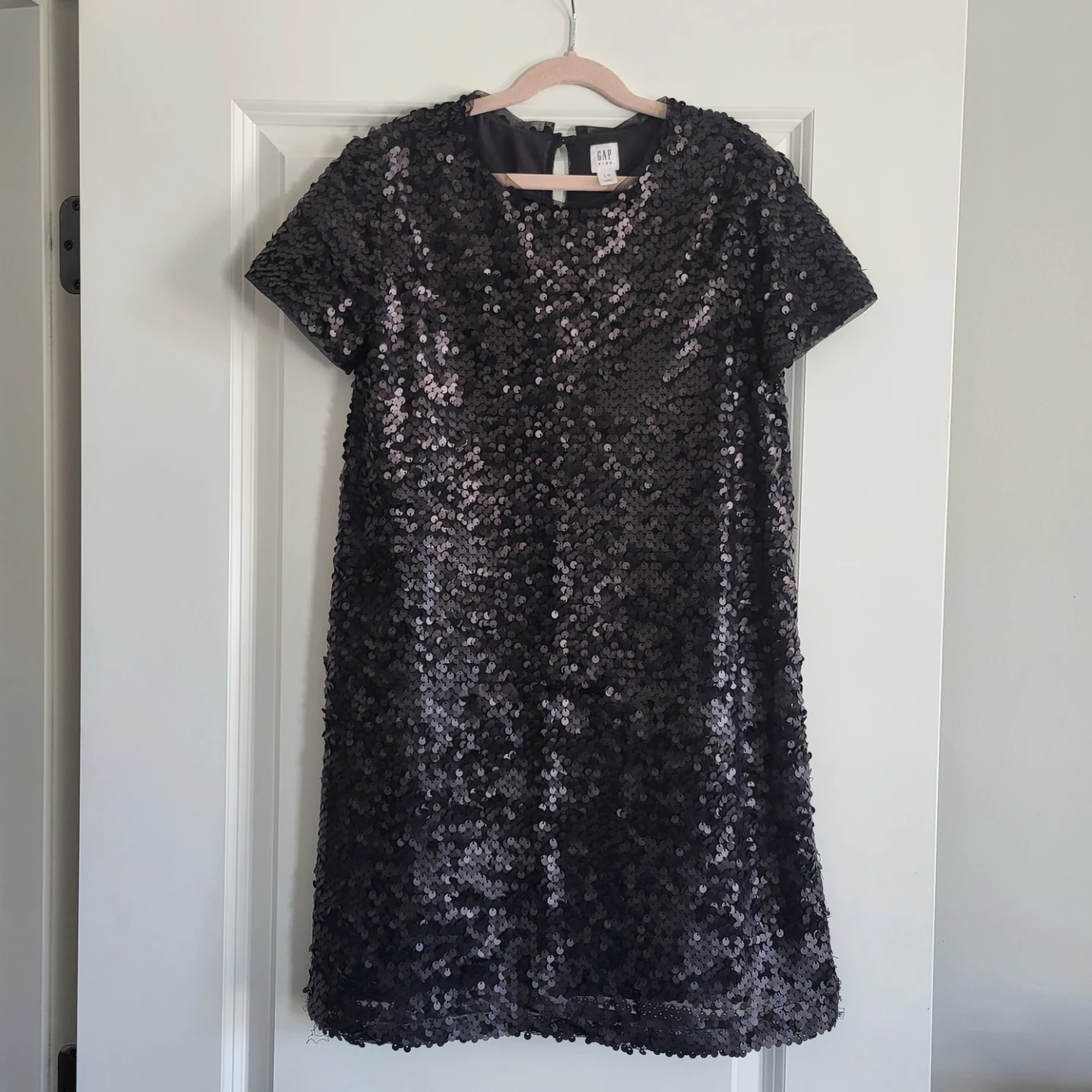 Practically New GAP Kids Sequin Dress - Black - Size L