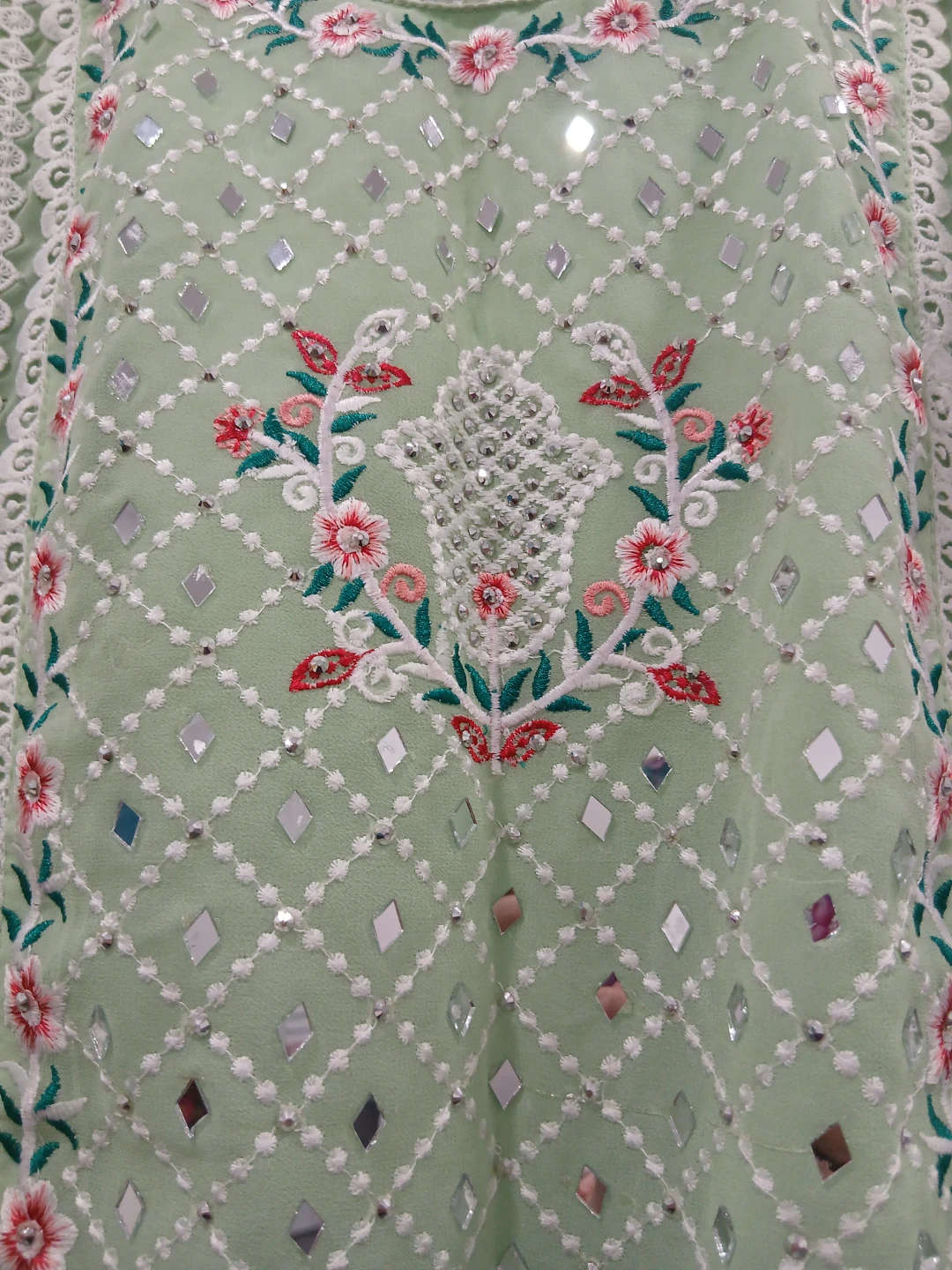 Embroidered Kaftan with Fringe - photo 3
