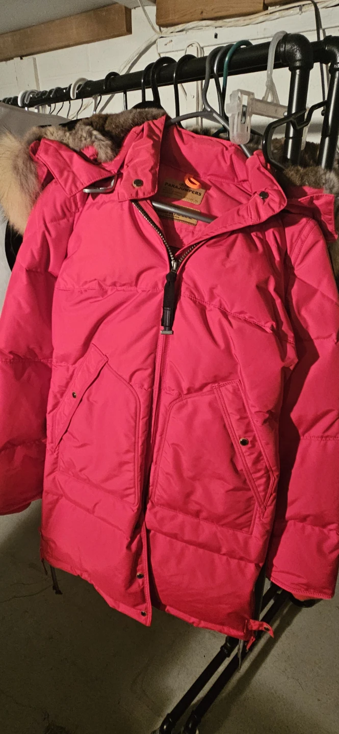 Parajumpers Red Down Winter Parka Jacket - X Small