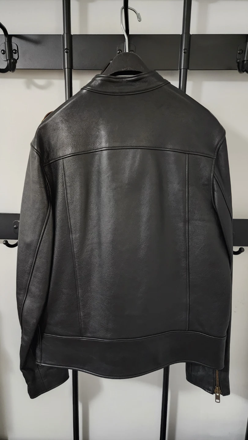 Roots Black Leather Jacket - Size S/P - photo 3