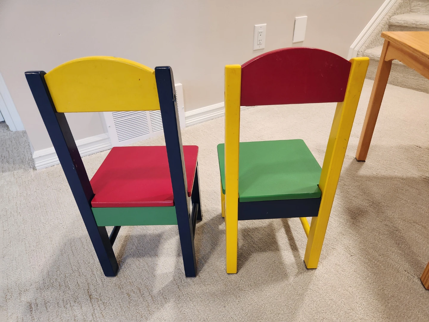 Kids Wooden Table and 4 Chairs Set - photo 4