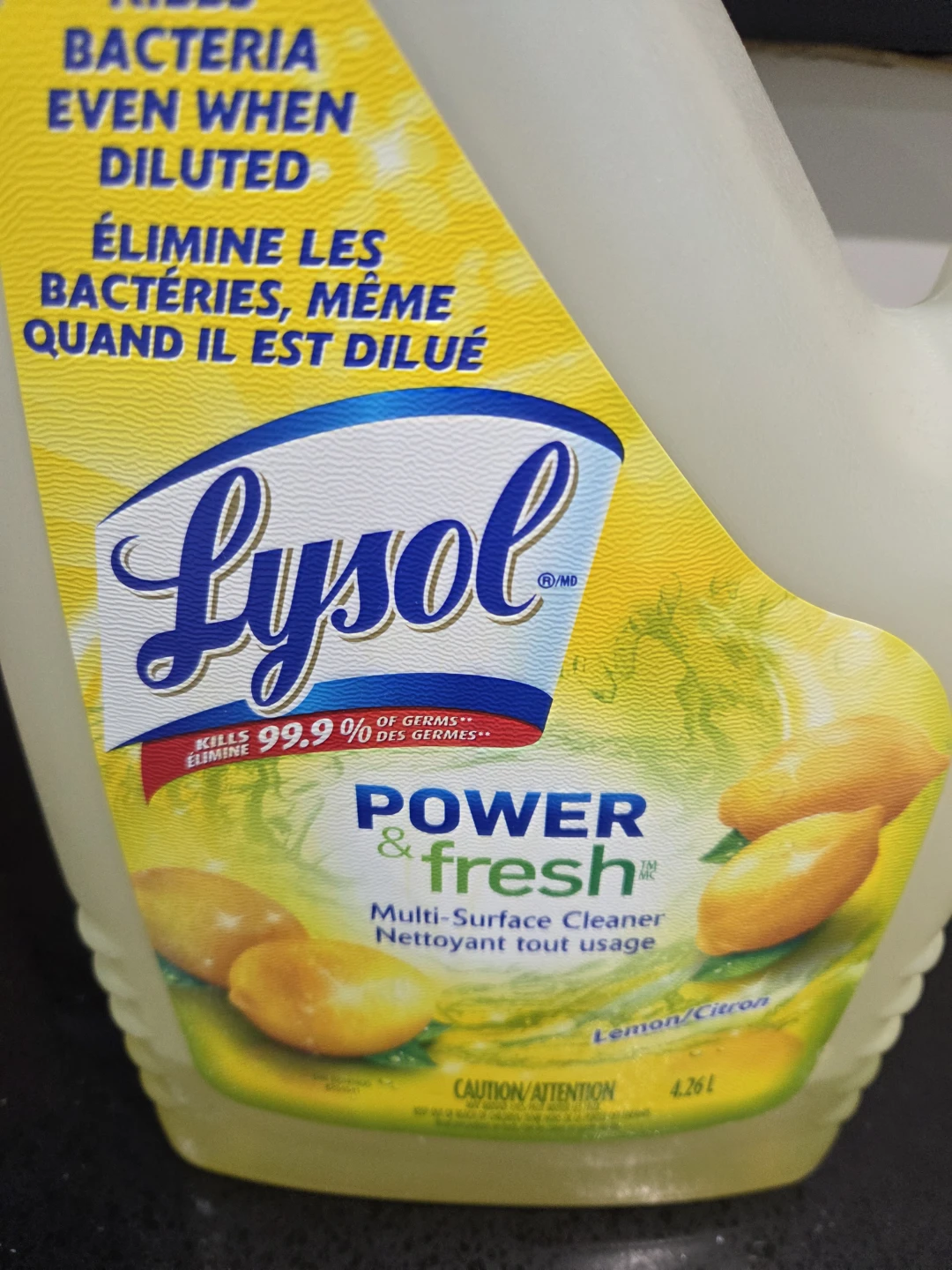 FREE Lysol household cleaner, about 1/4 left