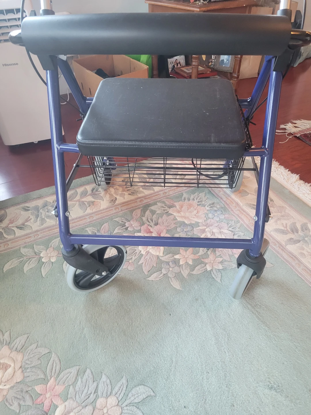 Purple Walker with Seat and Basket
