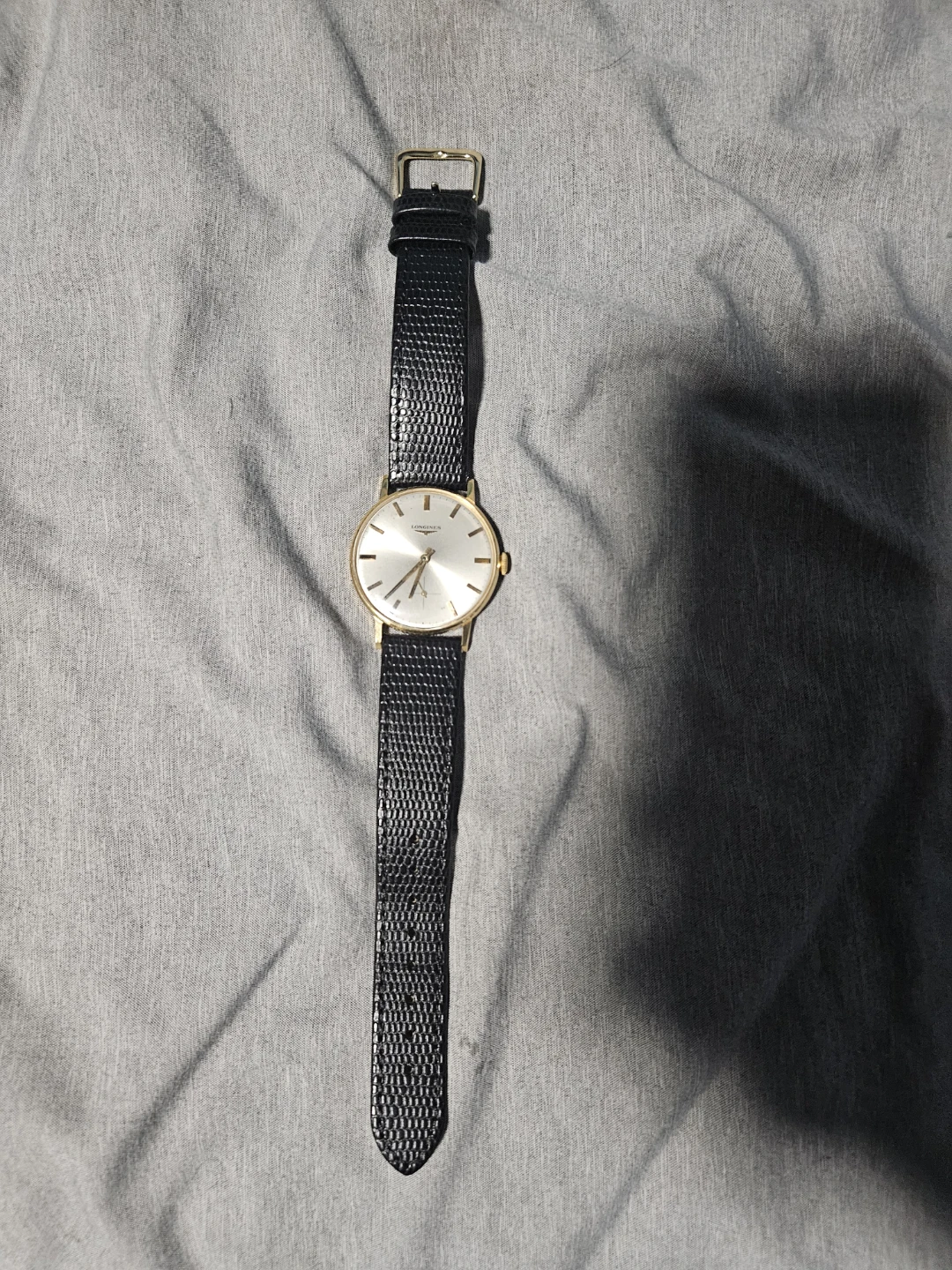 Vintage Longines Solid Gold 18k Manual Wind Men's Watch 33.5mm