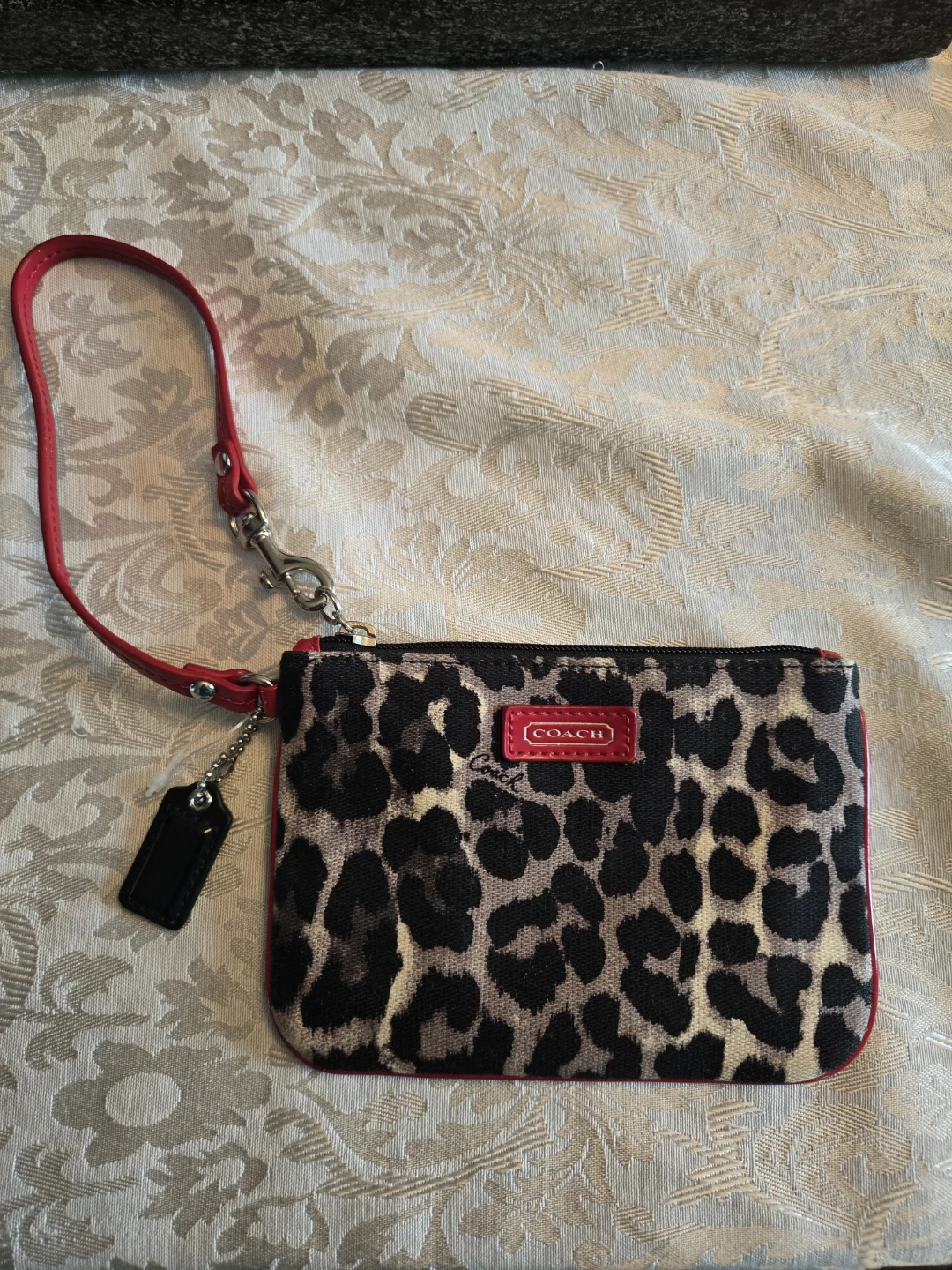 Coach Leopard Print Wristlet Pouch