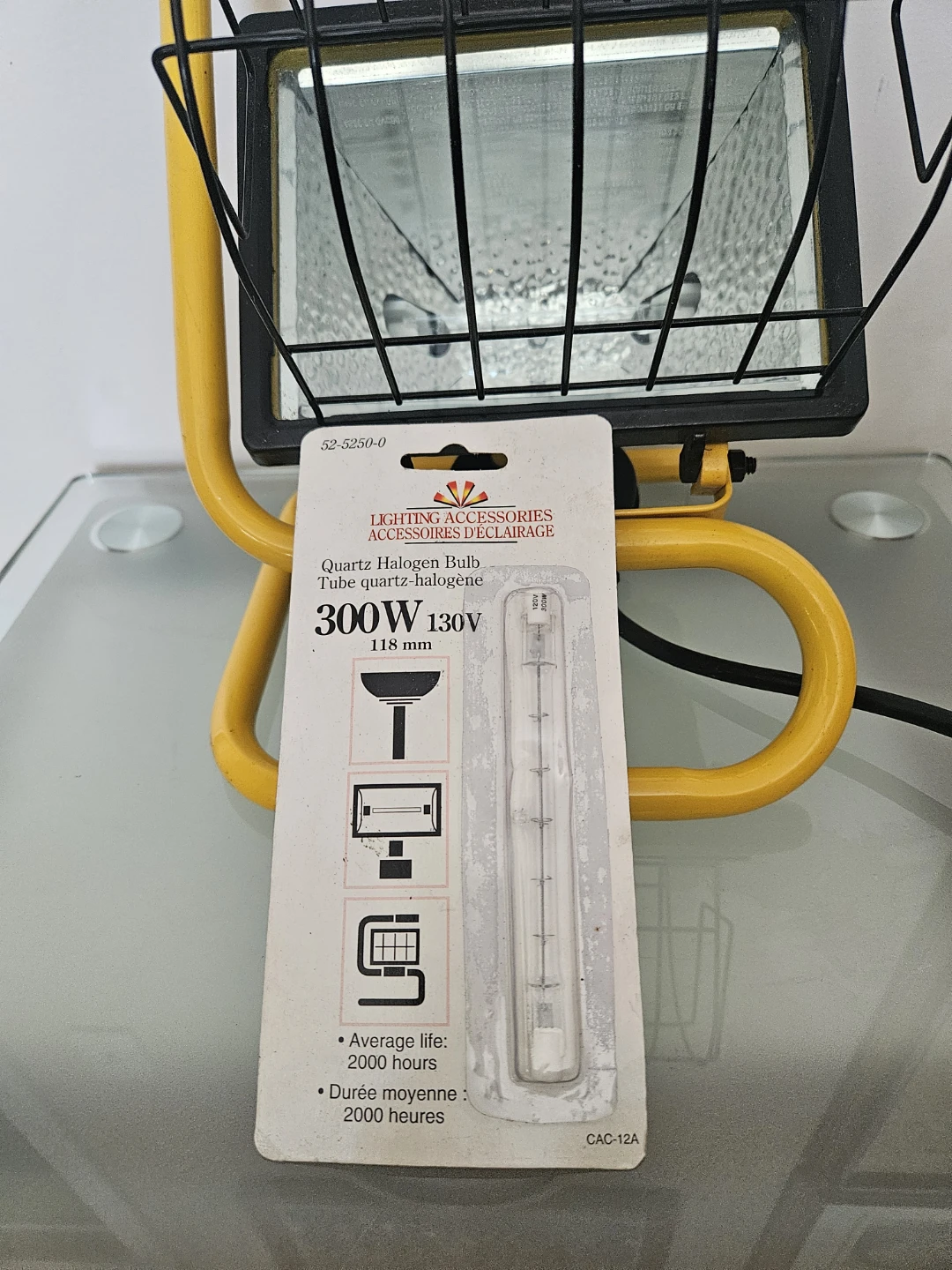 Yellow Halogen Work Light with Extra Bulb - photo 3