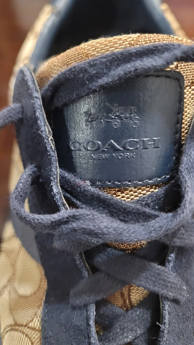 Coach Signature Canvas & Suede Sneakers