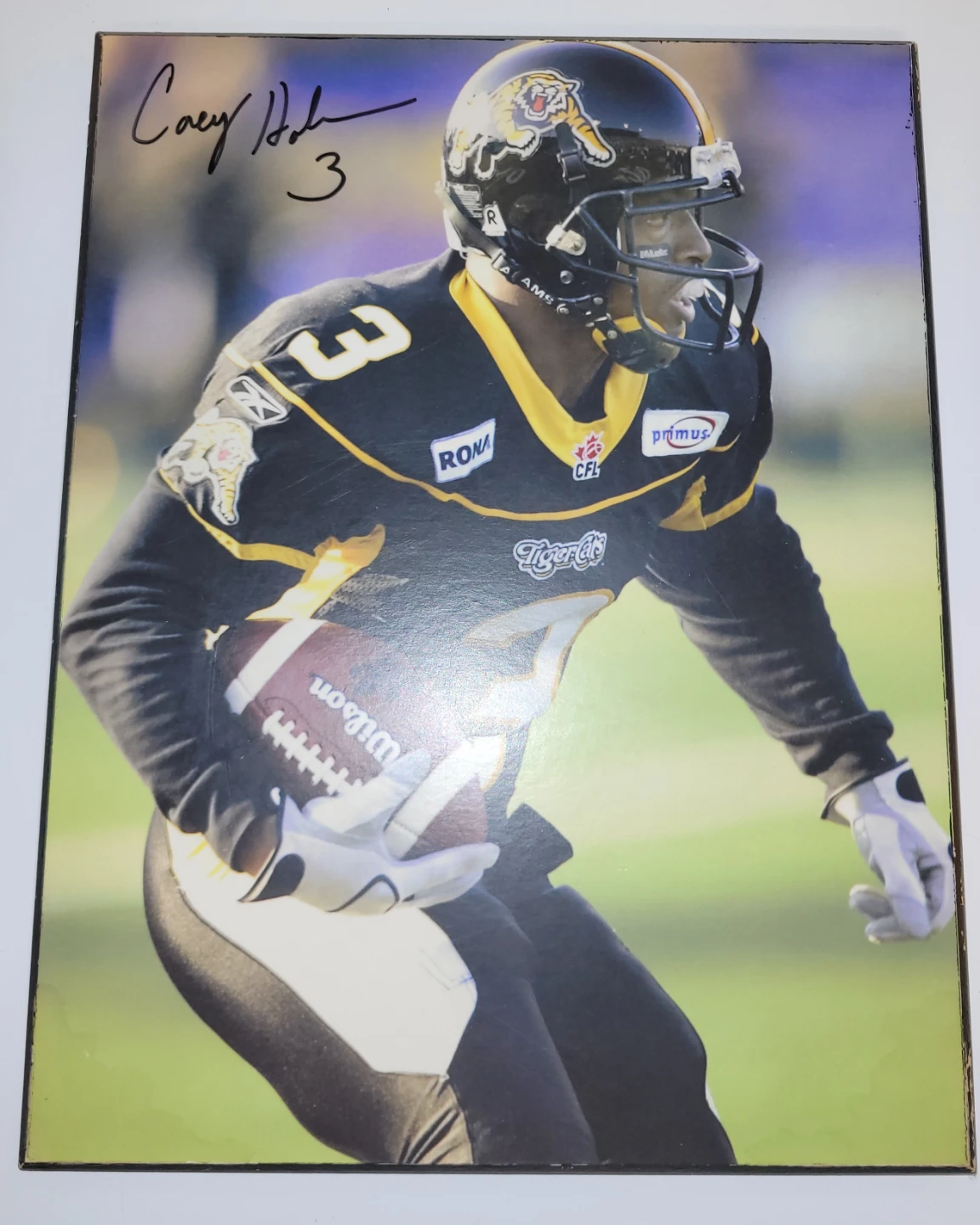 Hamilton Tiger-Cats CFL Autographed Photo & Merch Bundle - photo 2