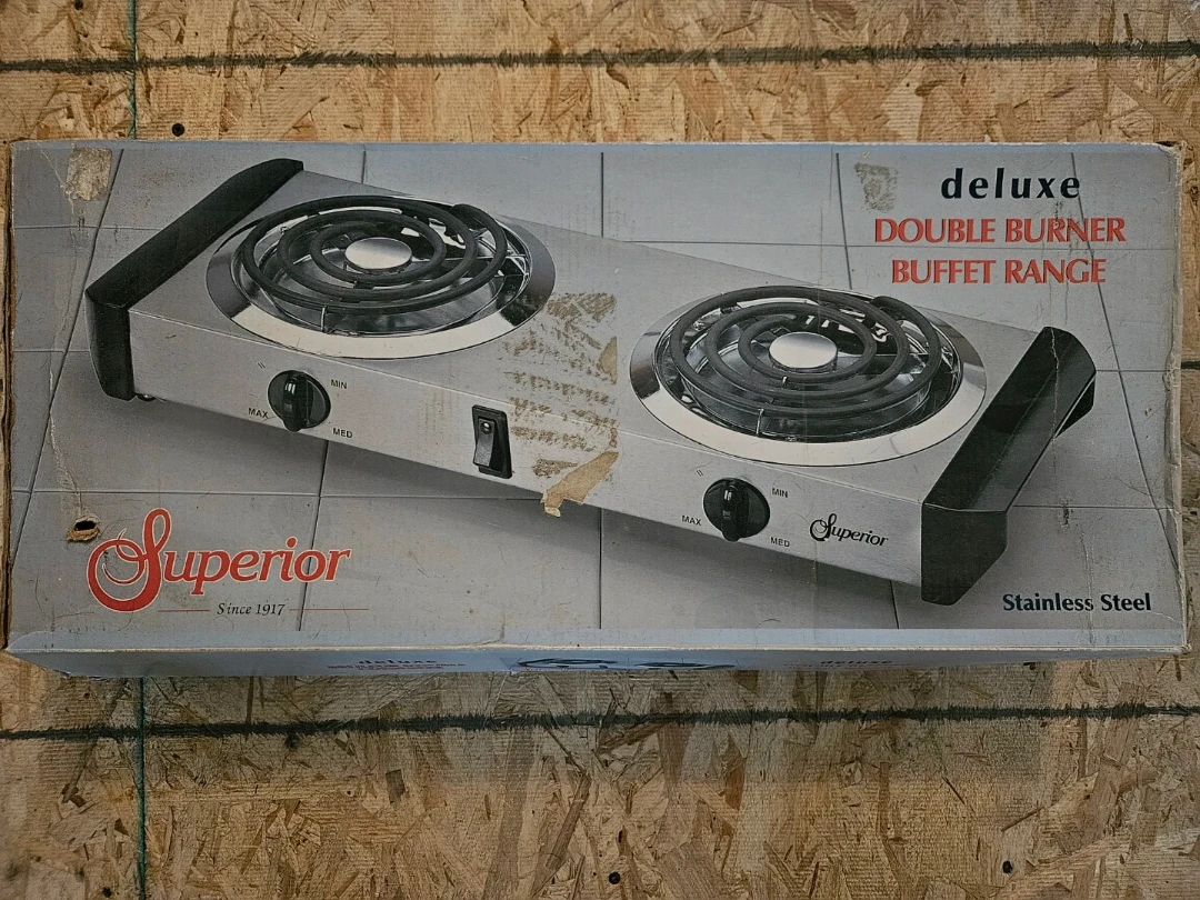 Superior Deluxe Double Burner Buffet Range