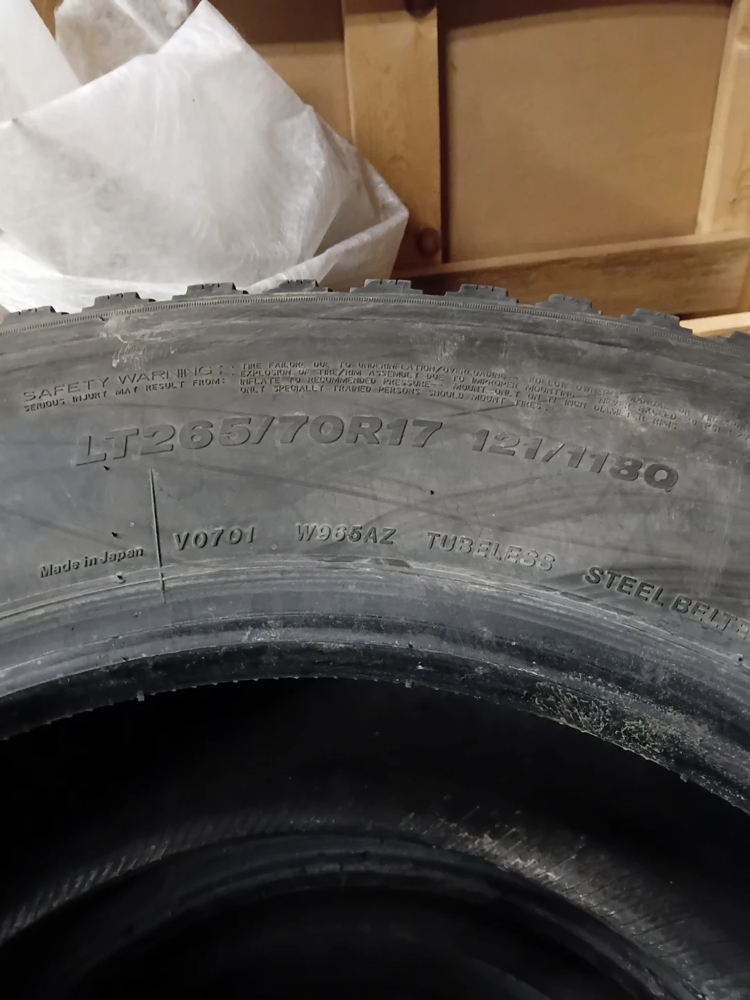 4 Bridgestone Dueler A/T LT265/70R17 Tires - photo 3