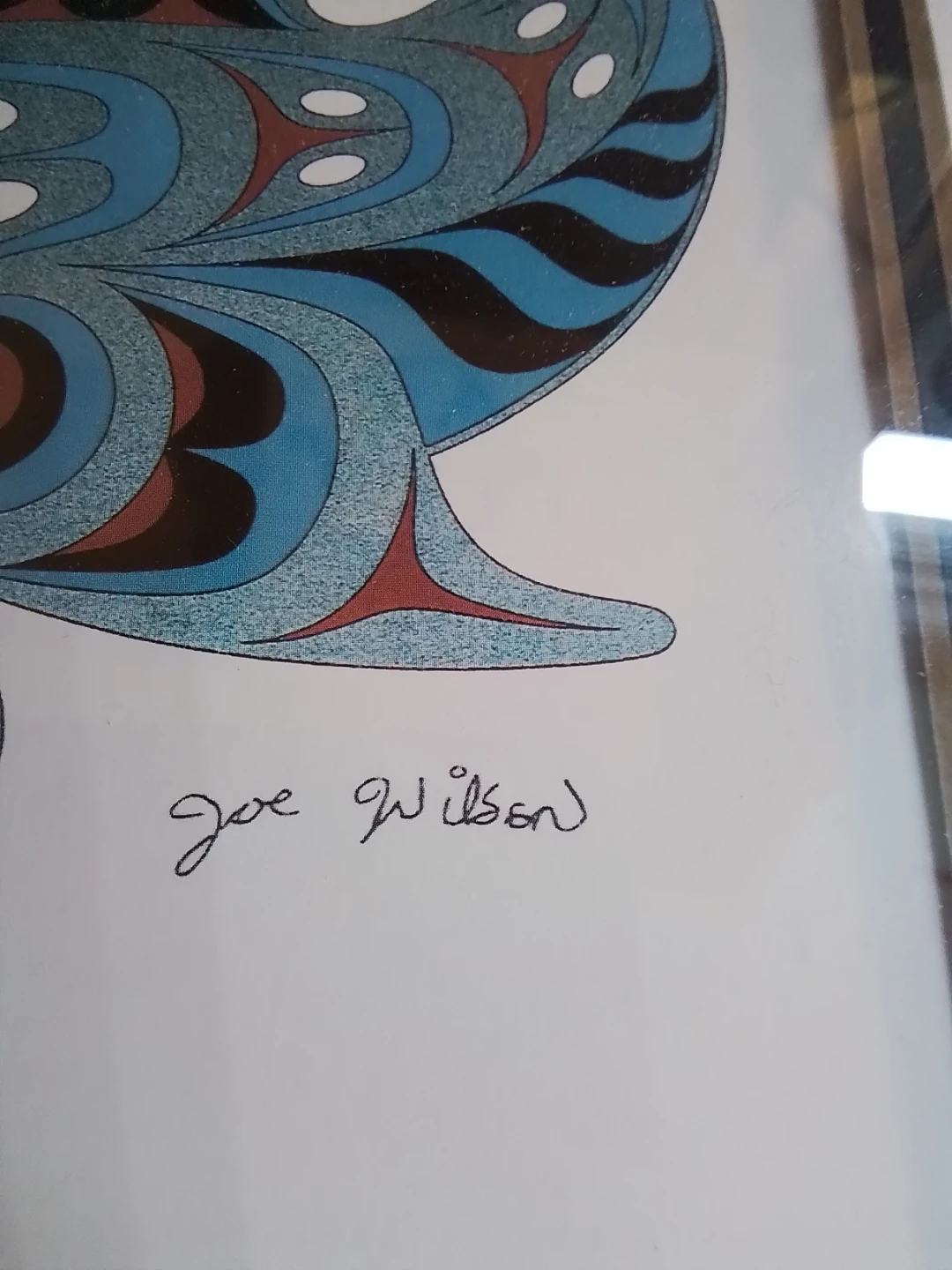 Joe Wilson Signed Spawning Salmon Art 11x13.5" - photo 3