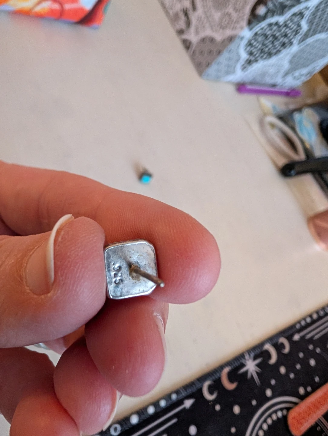 Turquoise Sterling Silver Earrings - photo 2