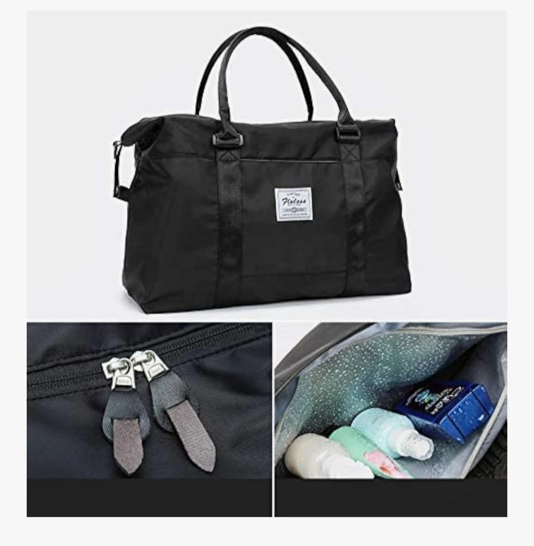 Black Duffel Bag with Multiple Pockets - photo 2