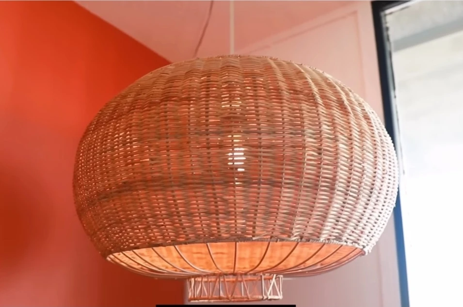 Woven Rattan Pendant Light Fixture