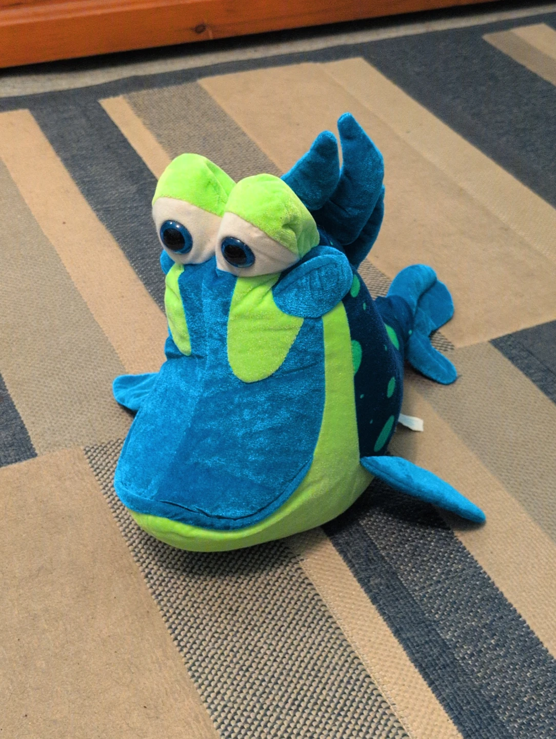 Blue and Green Fish Plush Toy - photo 2