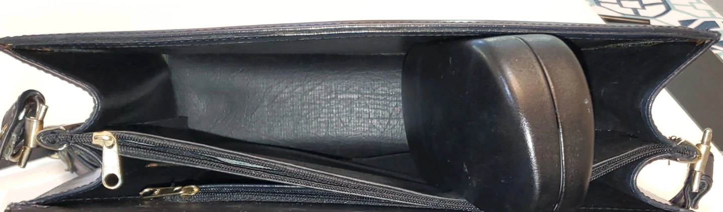 Navy Blue Leather Handbag - photo 4