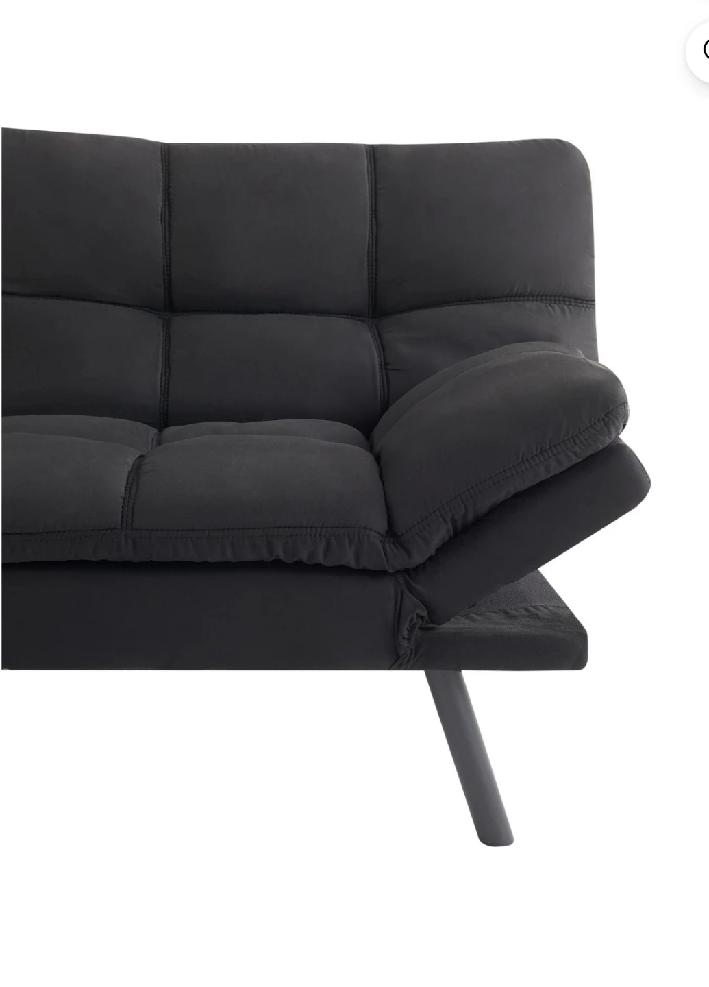 Black Memory Foam Futon Sofa Bed