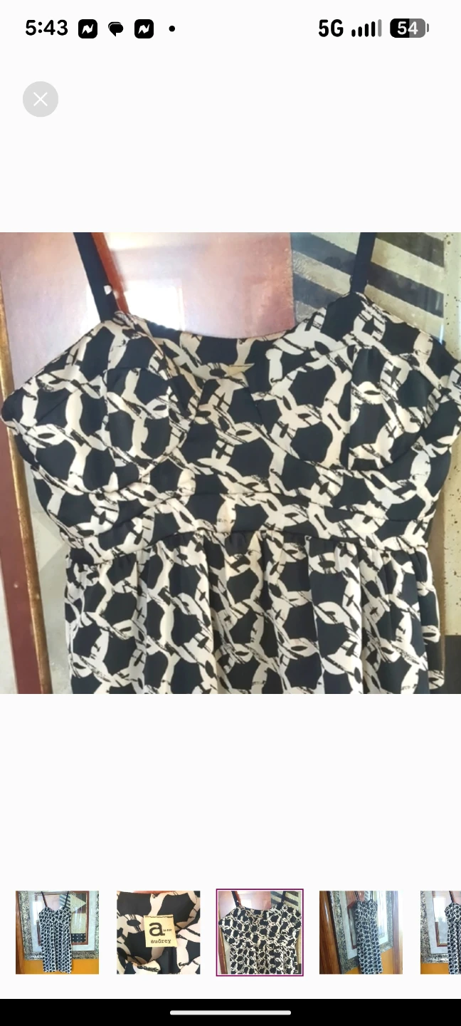 A Is For Audrey Black and White Asymmetrical Mini Dress - photo 3