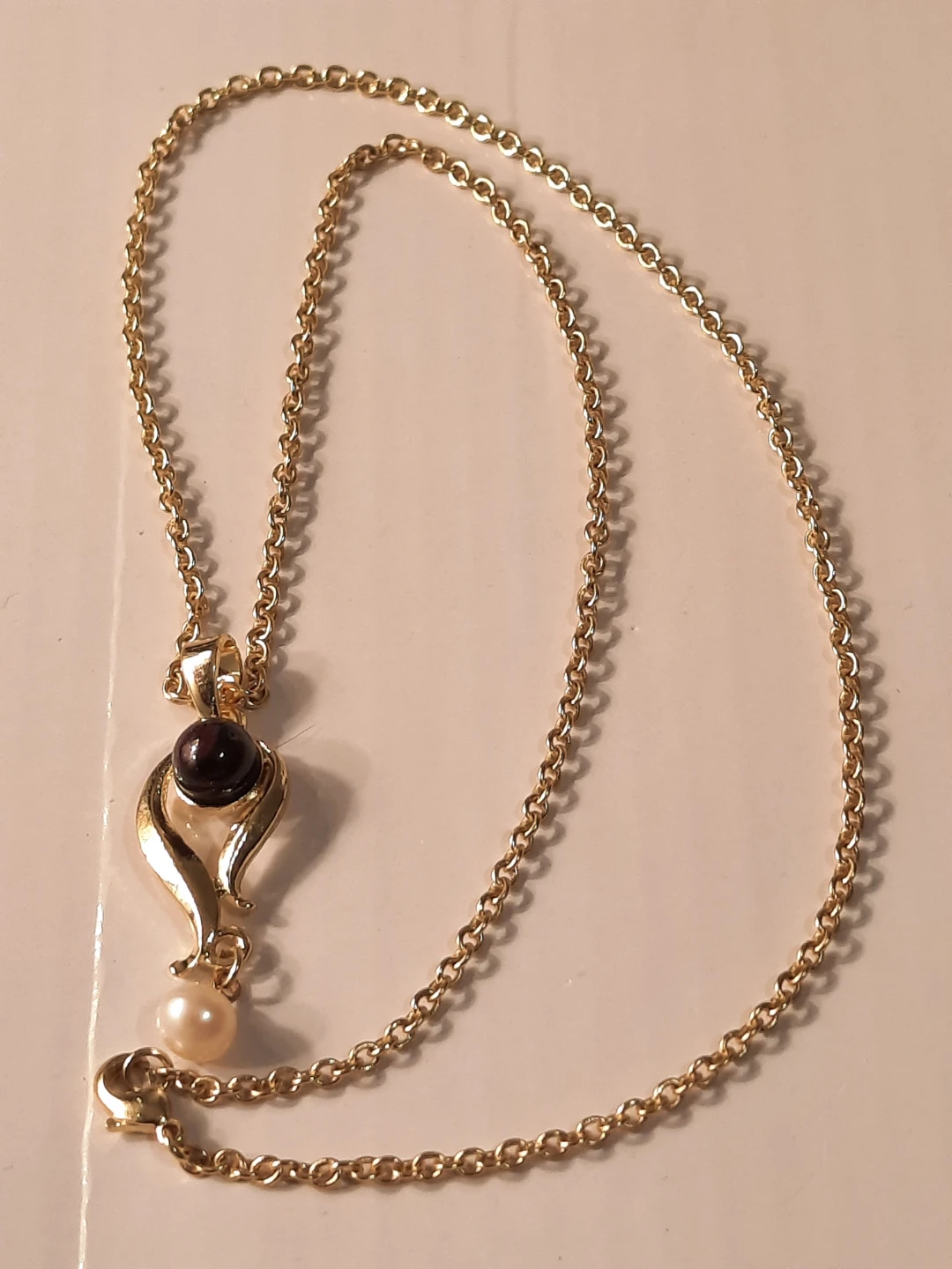 14k pendant with real pearl gold filled