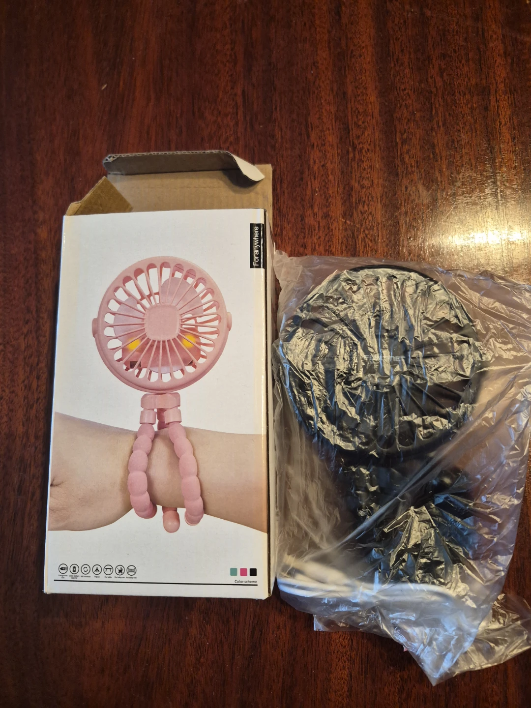 Pink Flexible Tripod Mini Fan - photo 2