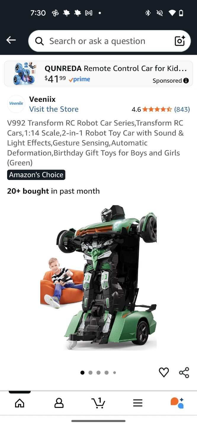 Veenix V992 Transform RC Robot Car - photo 4
