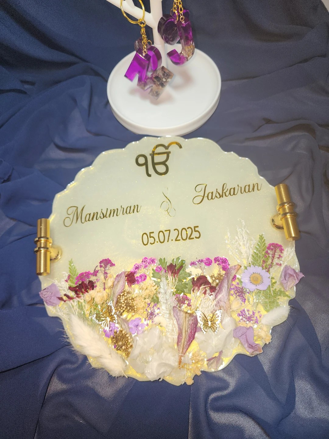 Customized Wedding engagement Ring Holder Tray - photo 3