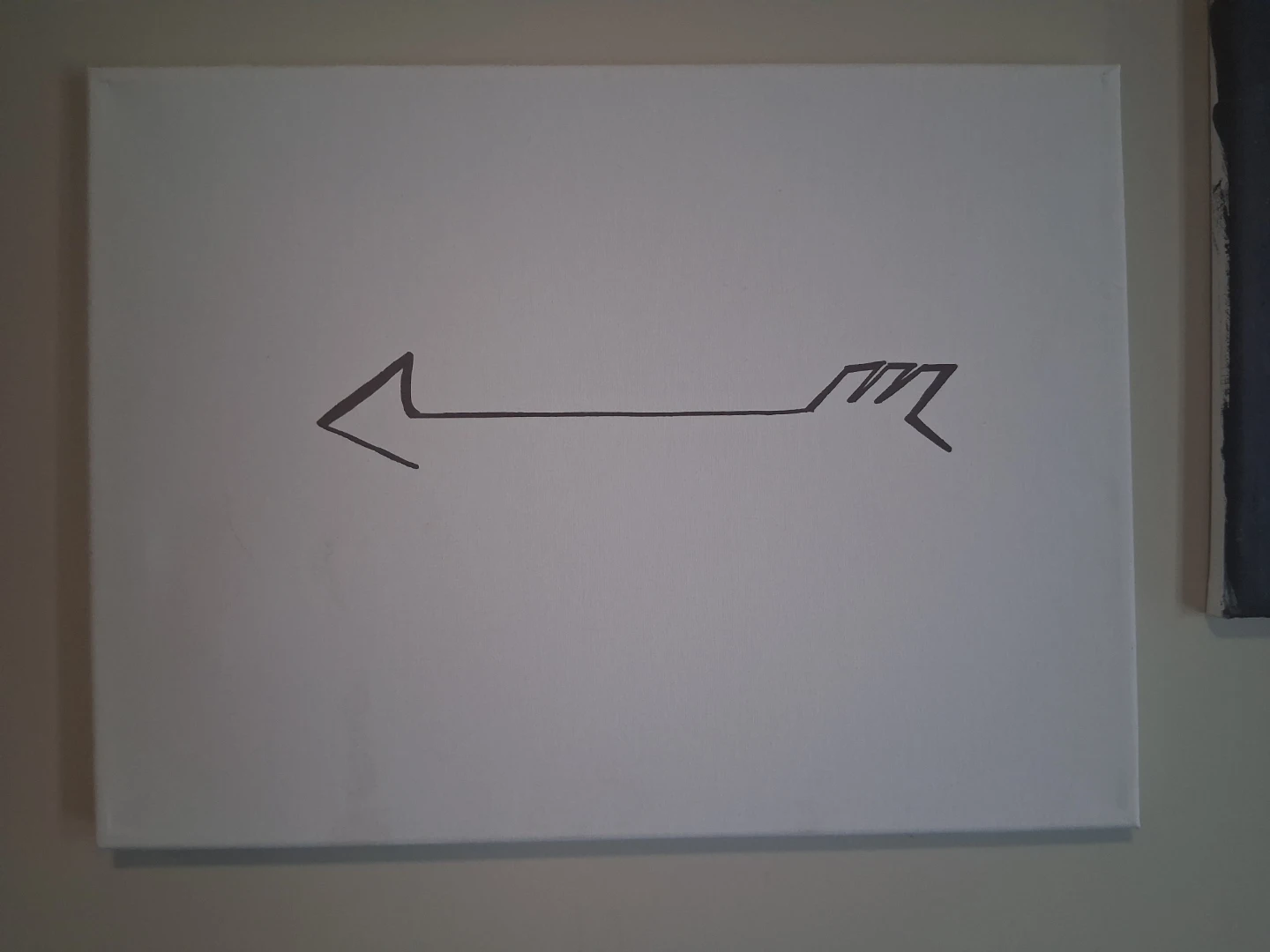 Canvas Print with Arrow Drawing
