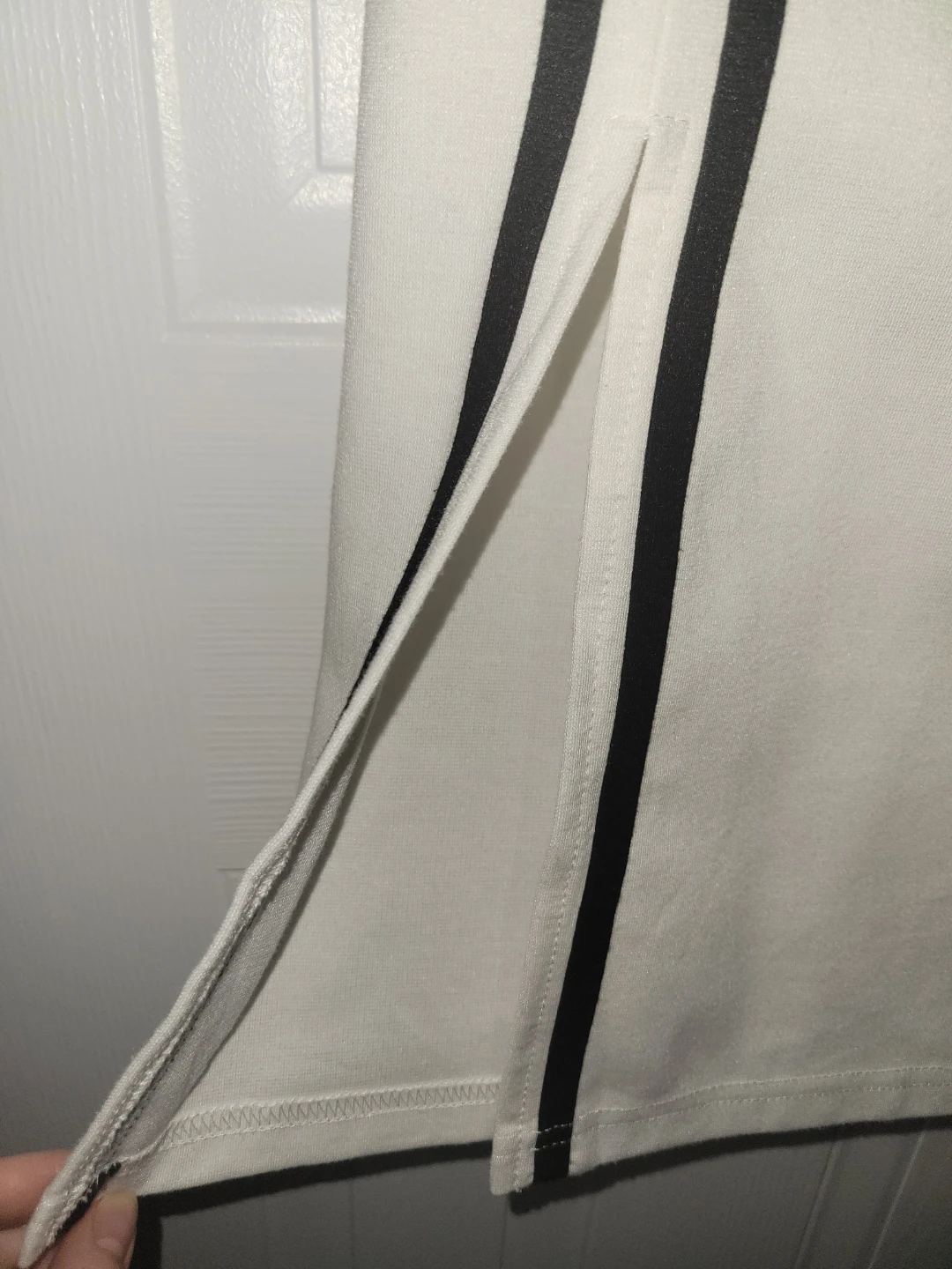 White Long Skirt with Black Stripes - photo 2