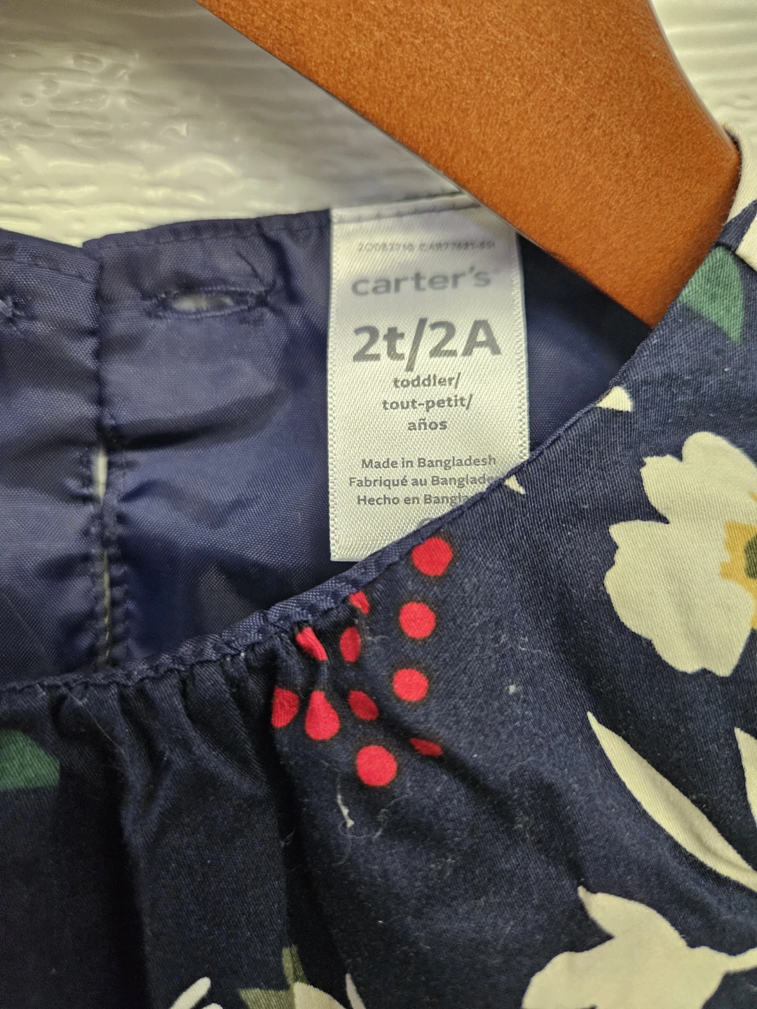 Carter's Toddler Navy Floral Dress Size 2T - photo 2