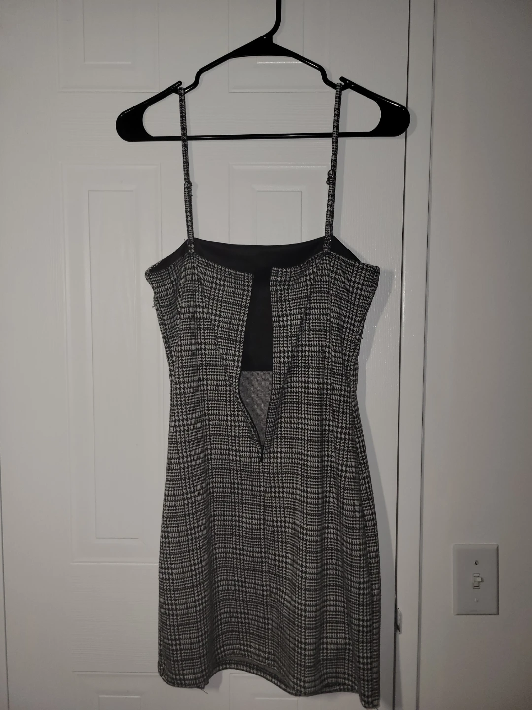 Houndstooth Spaghetti Strap Mini Dress - photo 2