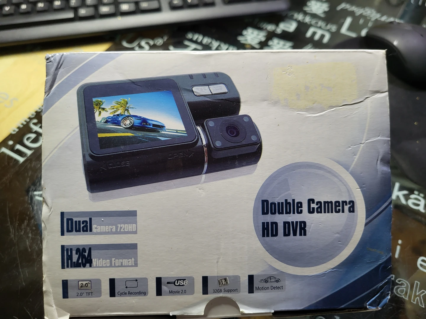 Double Camera HD DVR with 2.0" TFT Screen