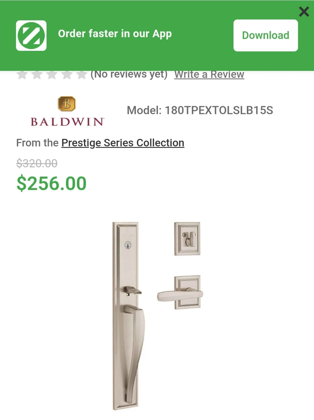 BALDWIN Prestige Torrey Pines  "Satin Nickel" - photo 5