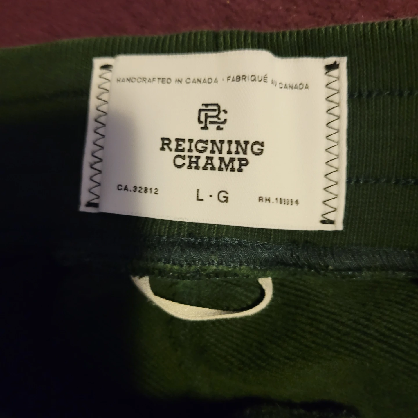 $75 Reigning Champ Green Sweatpants Size L